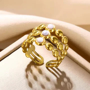 Luna Gold Open Ring