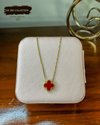 Scarlet Clover Necklace