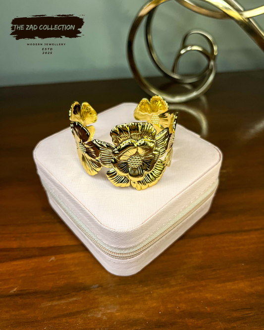 Golden Floral Handcuff