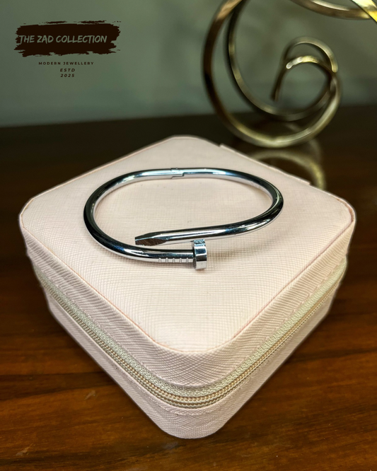Silver Nail Twist Handcuff