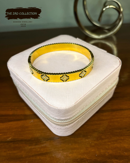 Floral Crystal Gold Handcuff