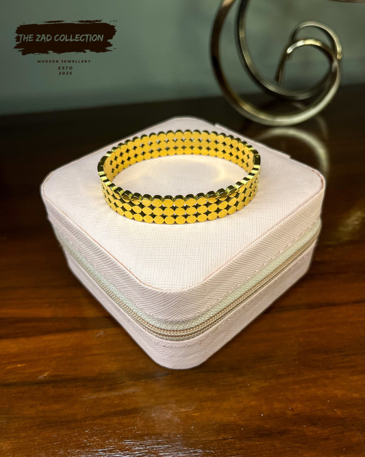 Geometric Gold Statement Bracelet
