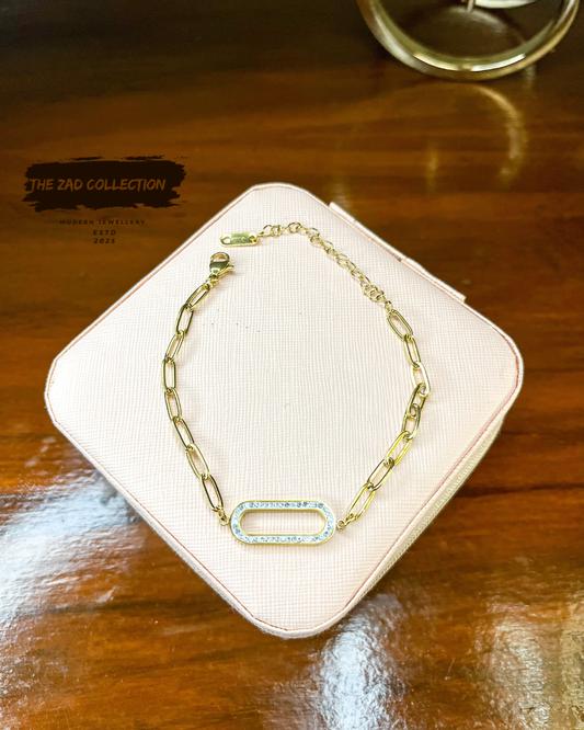 Golden Oval Link Bracelet – The Zad Collection