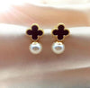 White clover pearl Studs