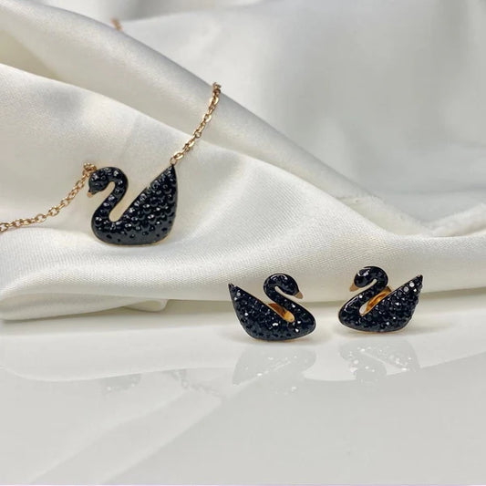 Swan Locket Set